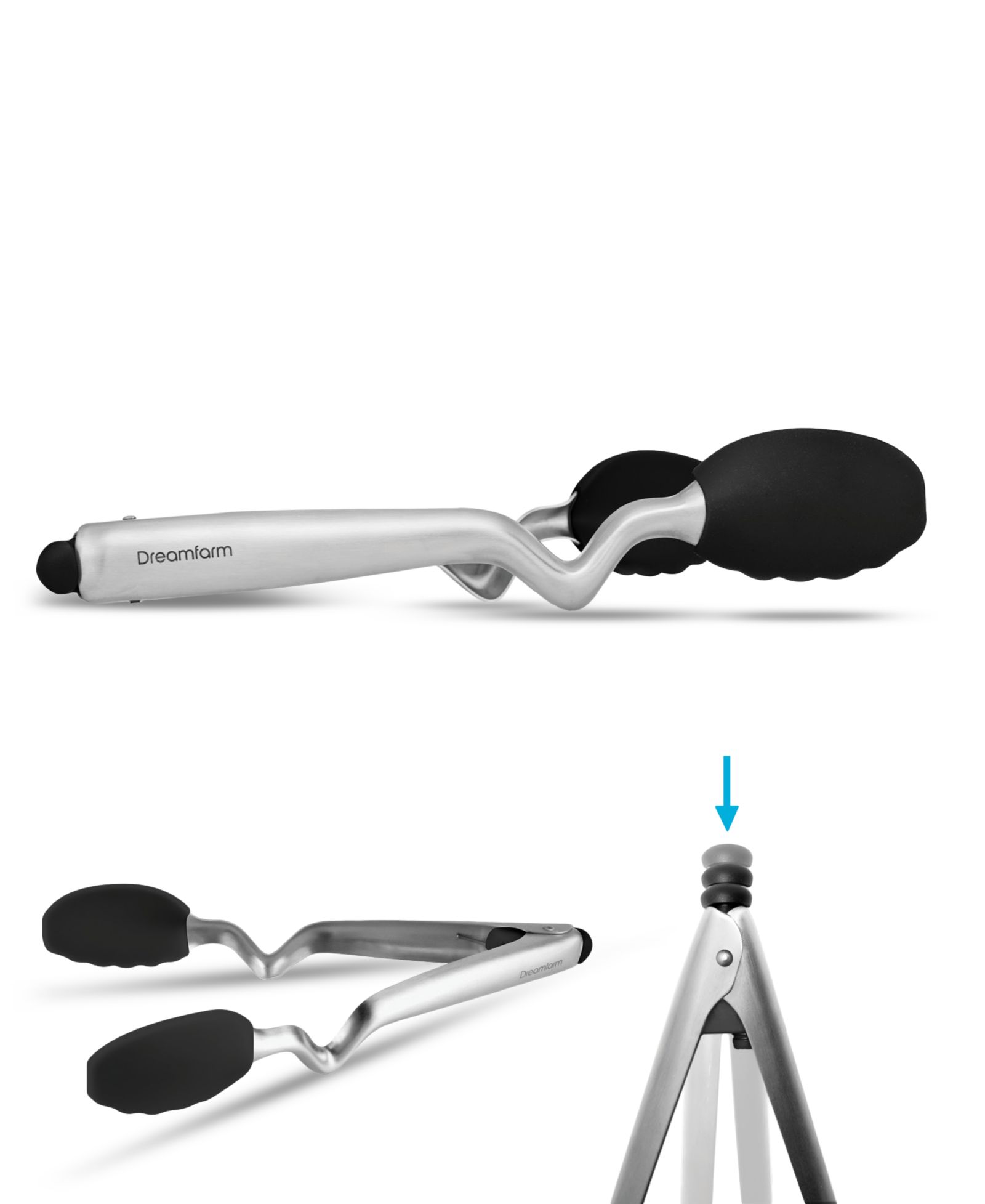 Щипцы Dreamfarm 9" Stainless Steel Silicone