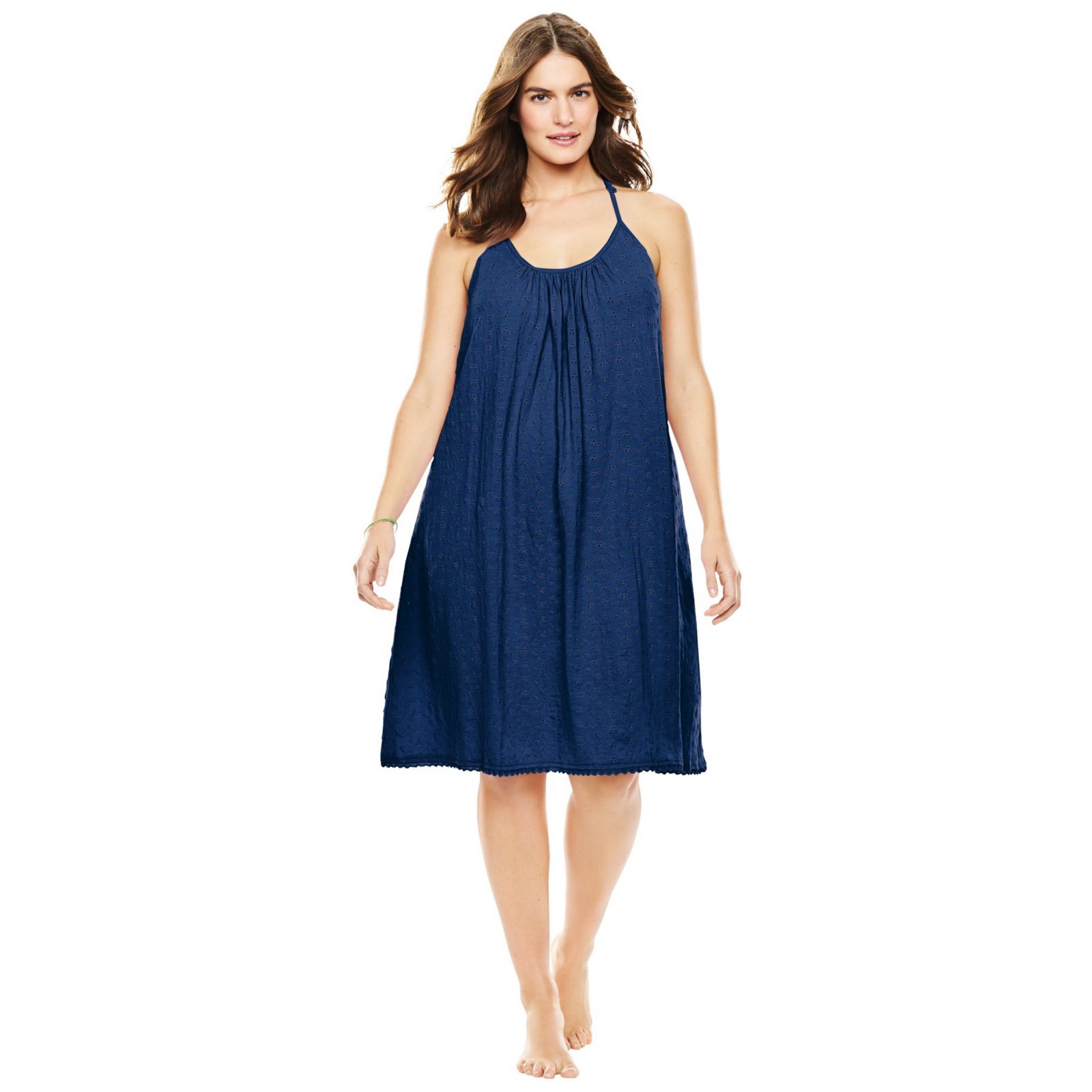 Dreams & Co. Women's Dreams and Co. Breezy Eyelet Short Nightgown