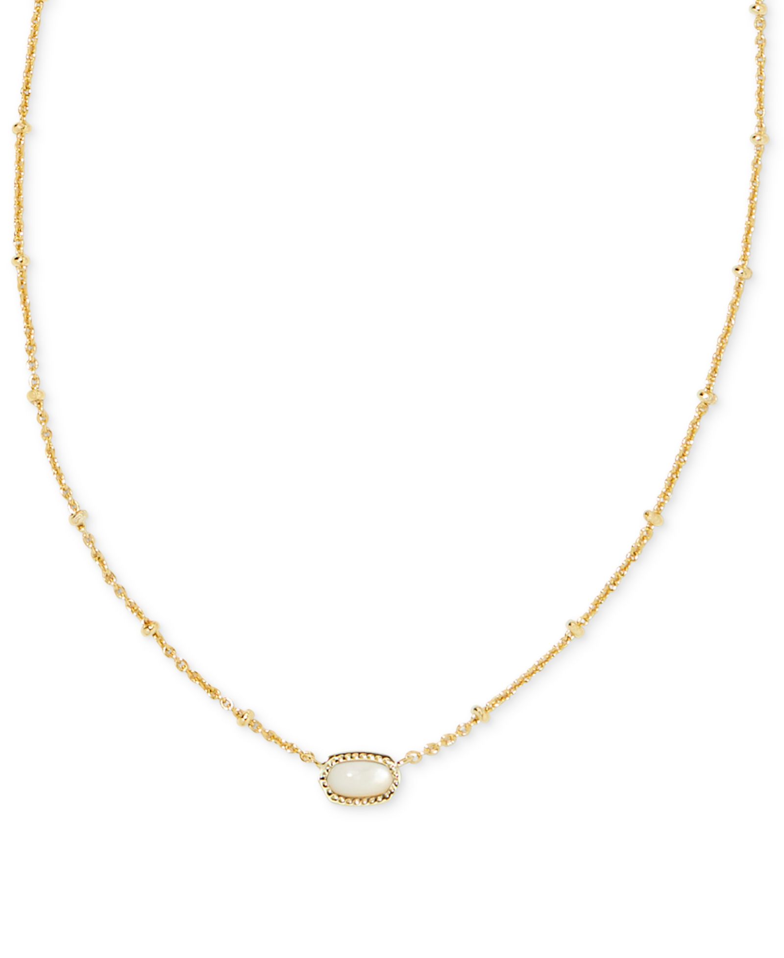 Kendra Scott Gold-Tone Mini Elisa Enamel Frame Short Pendant Necklace, 15" + 4" extender