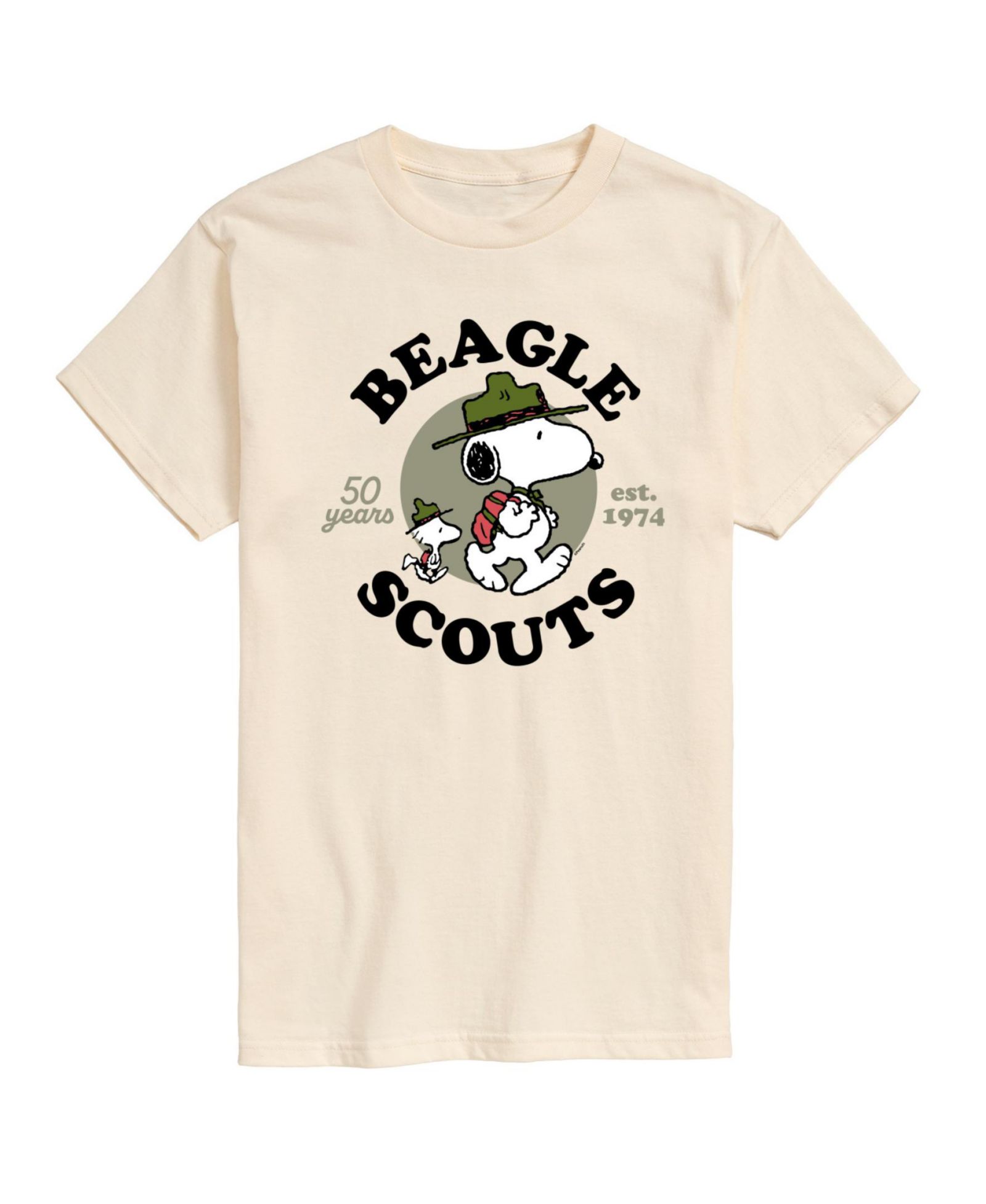 Hybrid Apparel Snoopy Woodstock Beagle Scout Мужской Short Sleeve Tee