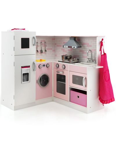 Sugift Sound and Light Corner Play Kitchen, Ages 3+