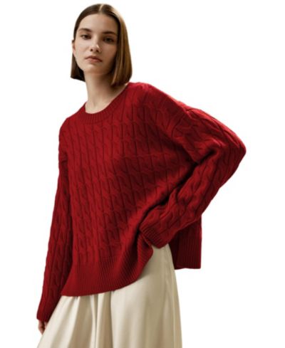 LILYSILK Women's Ultrafine Merino Wool Crewneck Sweater