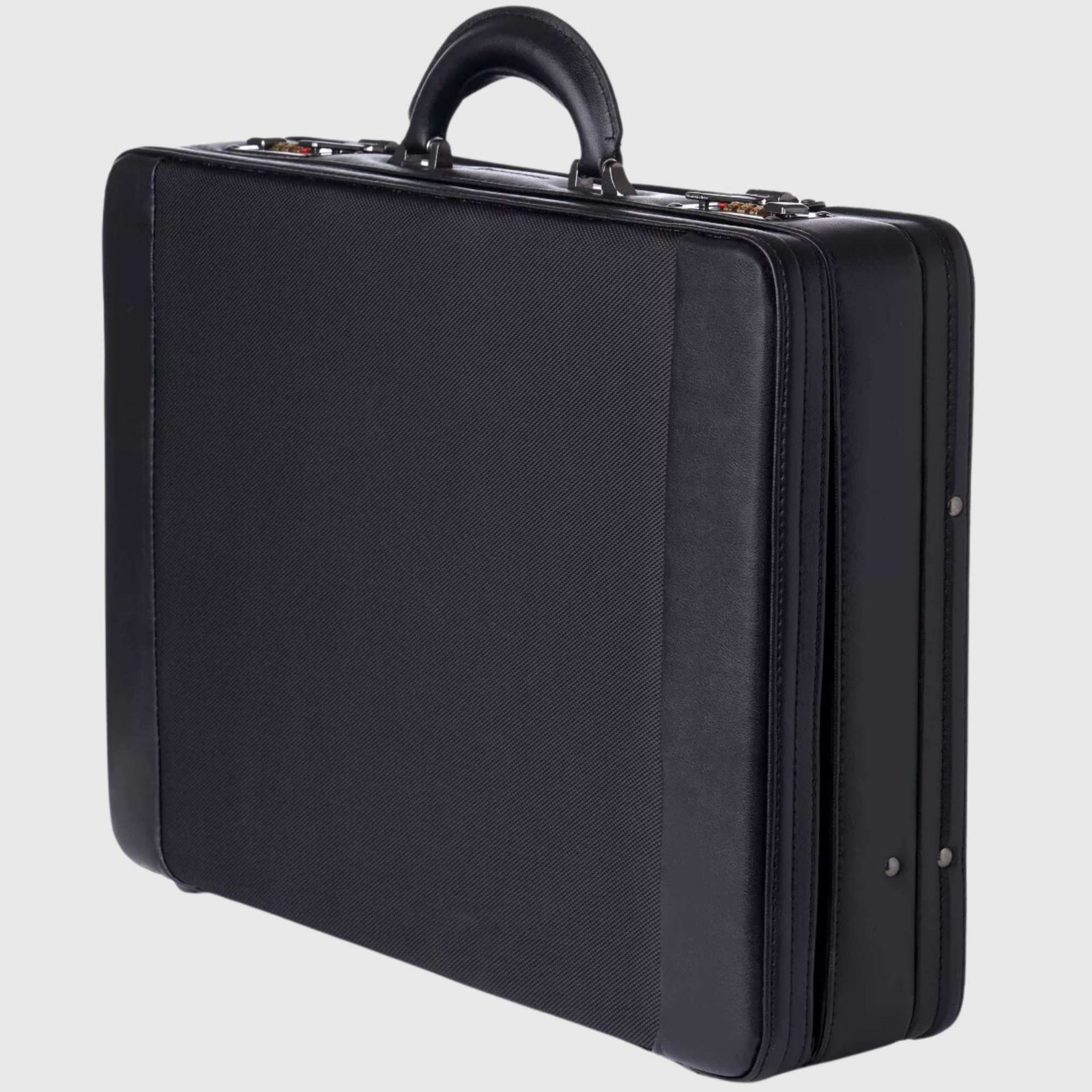 Alpine Swiss Mens Briefcase Hard Side Business Case Expandable Attache Case For Men Dual Combination Locks Multiple Organizers Manufacturer s Warranty