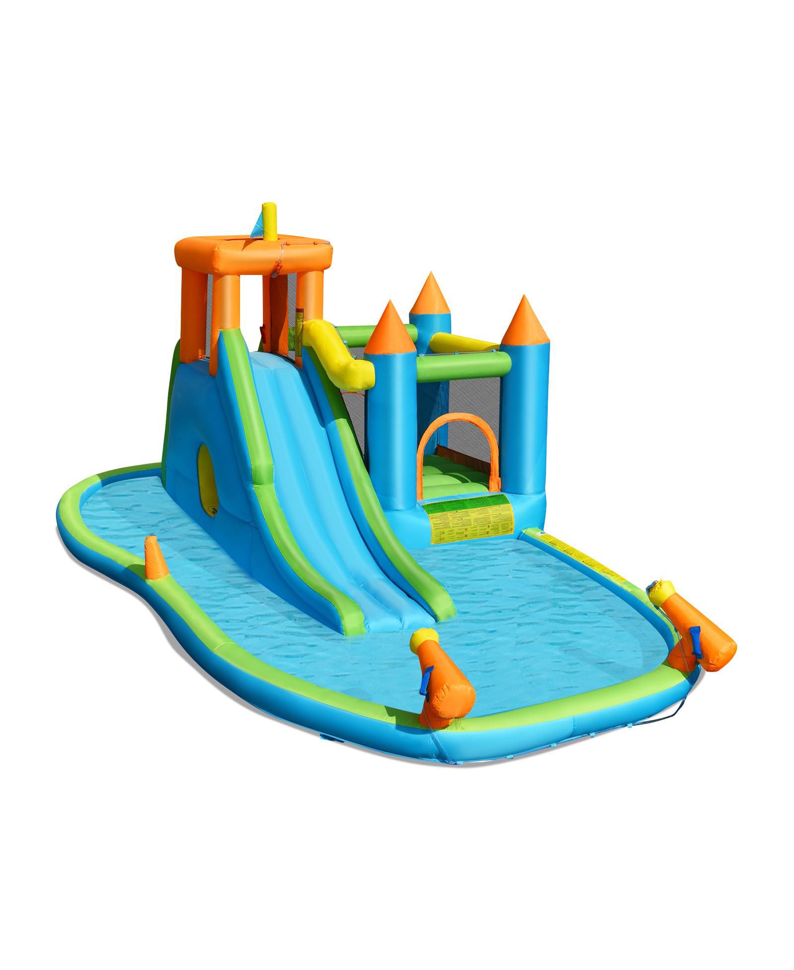 Sugift Inflatable Water Slide with Bounce House and Splash Pool, 19.5'L x 10.5'W x 8'H, Accommodates 3-6 Kids, Ages 3-10