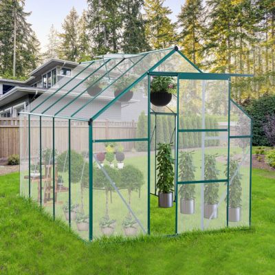Streamdale Furniture Polycarbonate Greenhouse with Raised Base and Anchor