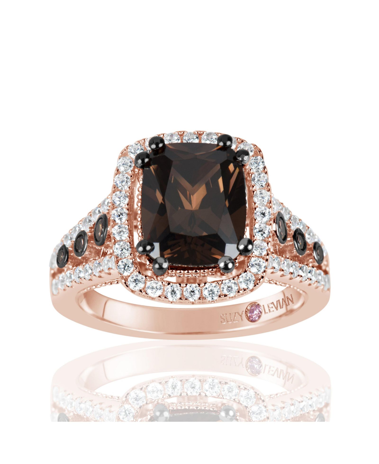 Suzy Levian New York Clear  Cubic Zirconia Solitaire Ring