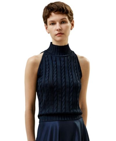 LILYSILK Women's Wild Silk Sleeveless Sweater