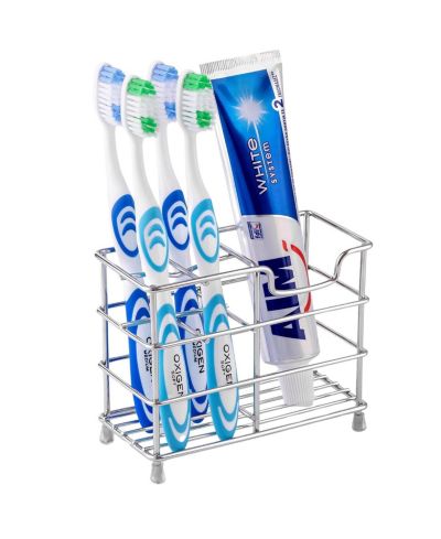 Zulay Kitchen Stainless Steel Toothbrush Holders with 5 Colorful Toothbrush Cases Included