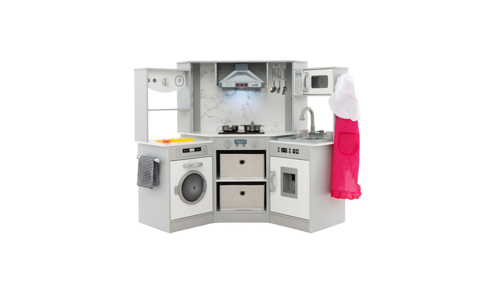 Slickblue Cooking Interactive Play Kitchen Playset with Lights and Sounds, Ages 3+
