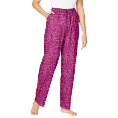 Dreams & Co. Plus Size Dreams and Co. Knit Sleep Pant