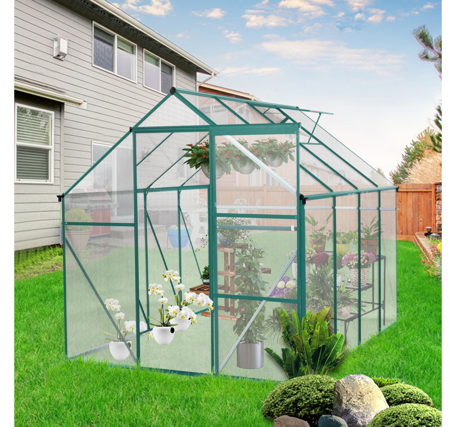 Streamdale Furniture Садовая теплица для пати 6 X 8 FT Outdoor Patio Greenhouse