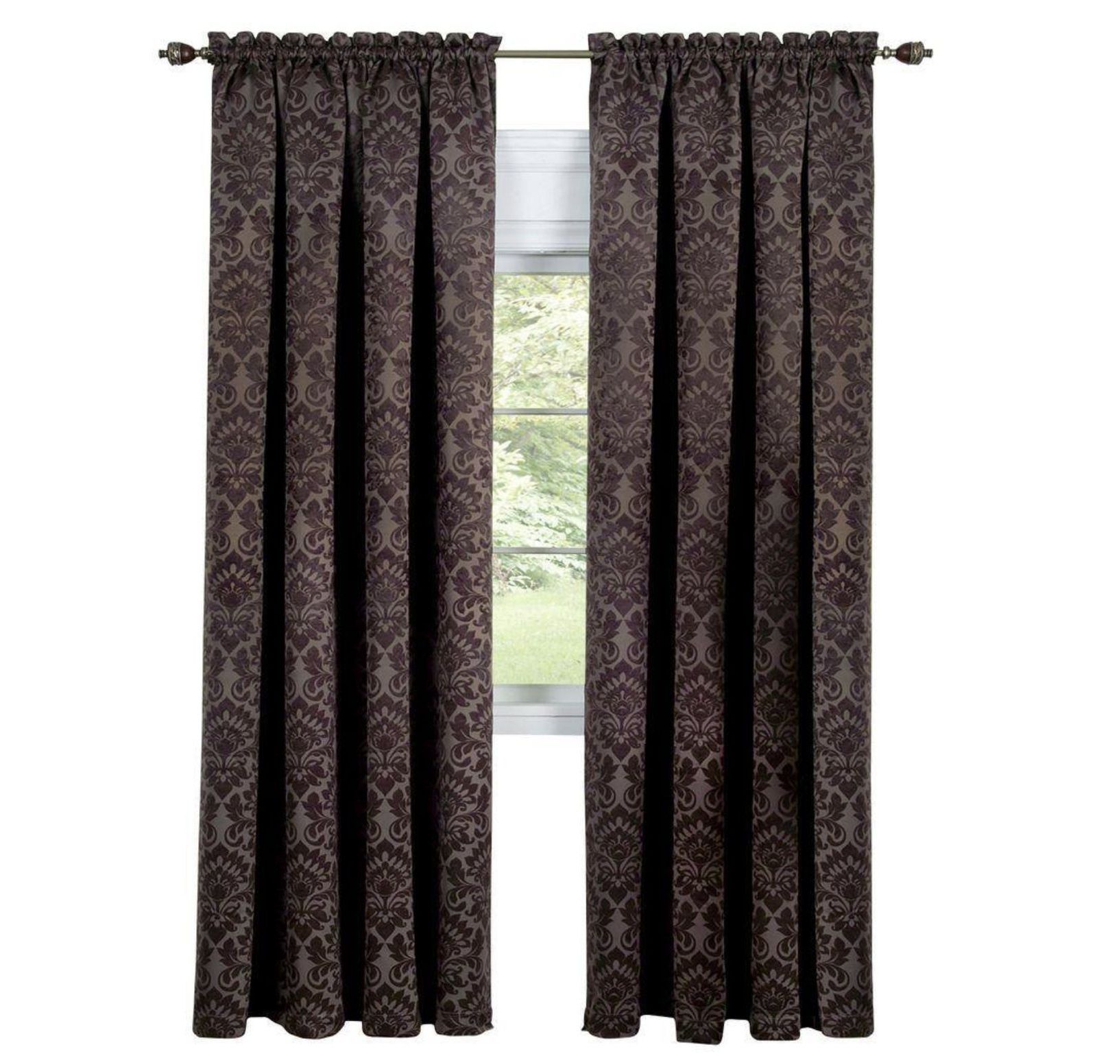 Шторы Kate Aurora Royal Living 2 Piece Curtain Panels - 63 in. Long - Ivory