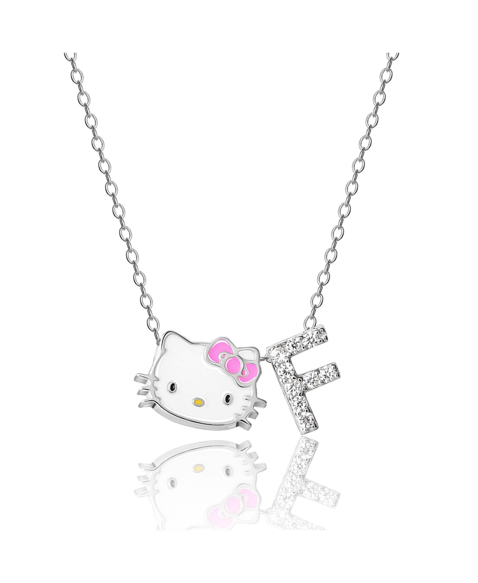 Ожерелье-слайдер Sanrio Hello Kitty с эмалью и серебряным напылением