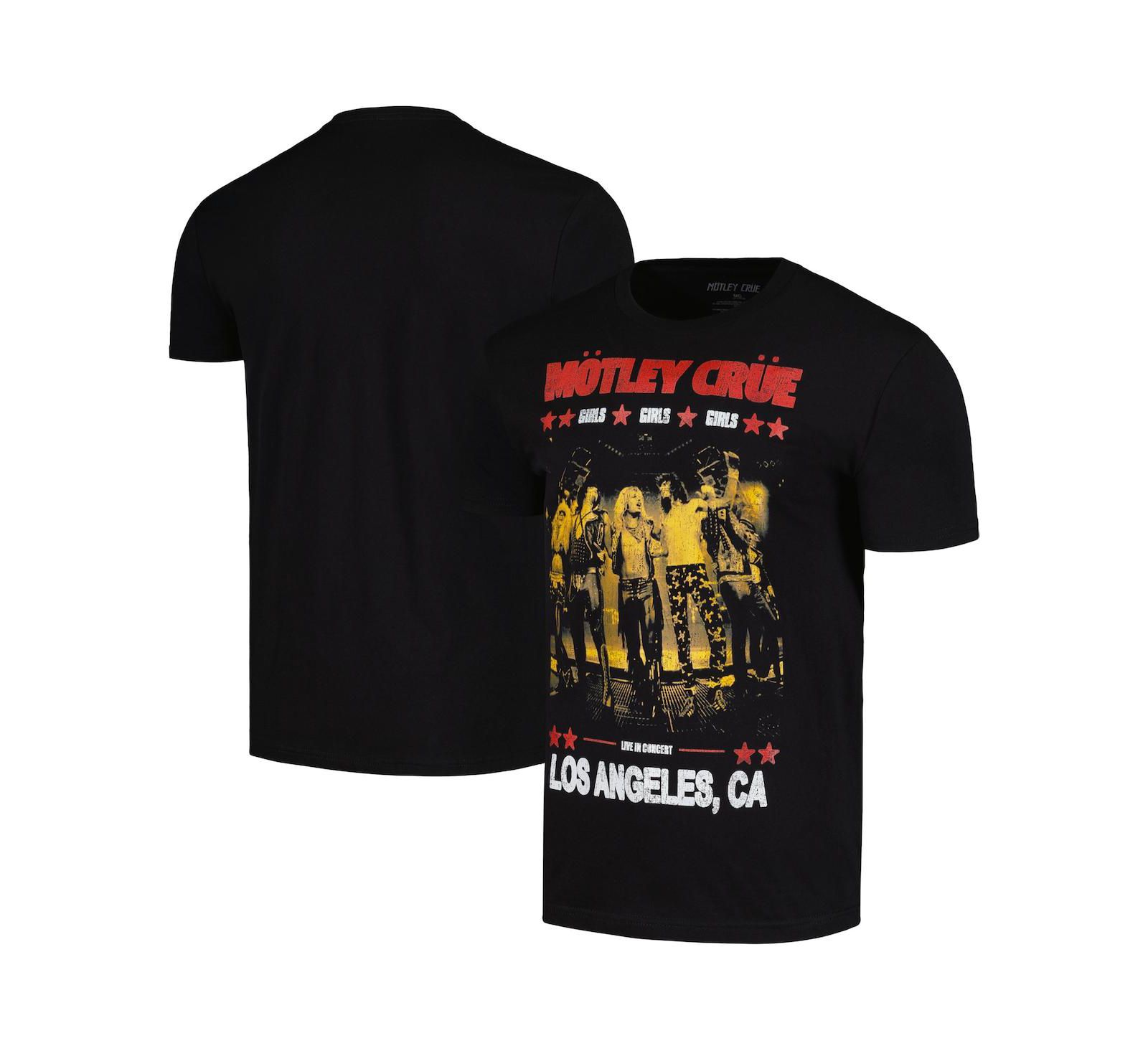 Мужская футболка Global Merch Motley Crue Girls Girls Girls Live, черная