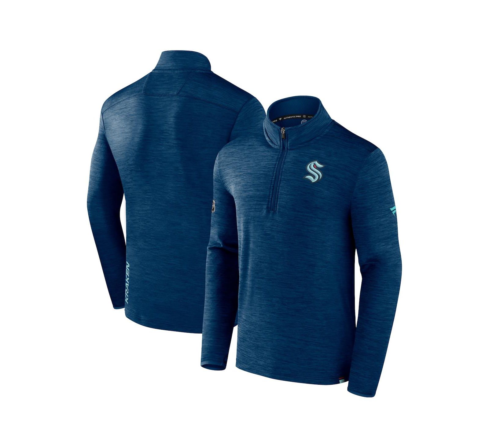 Мужской джемпер Fanatics Seattle Kraken Authentic Pro Quarter-Zip