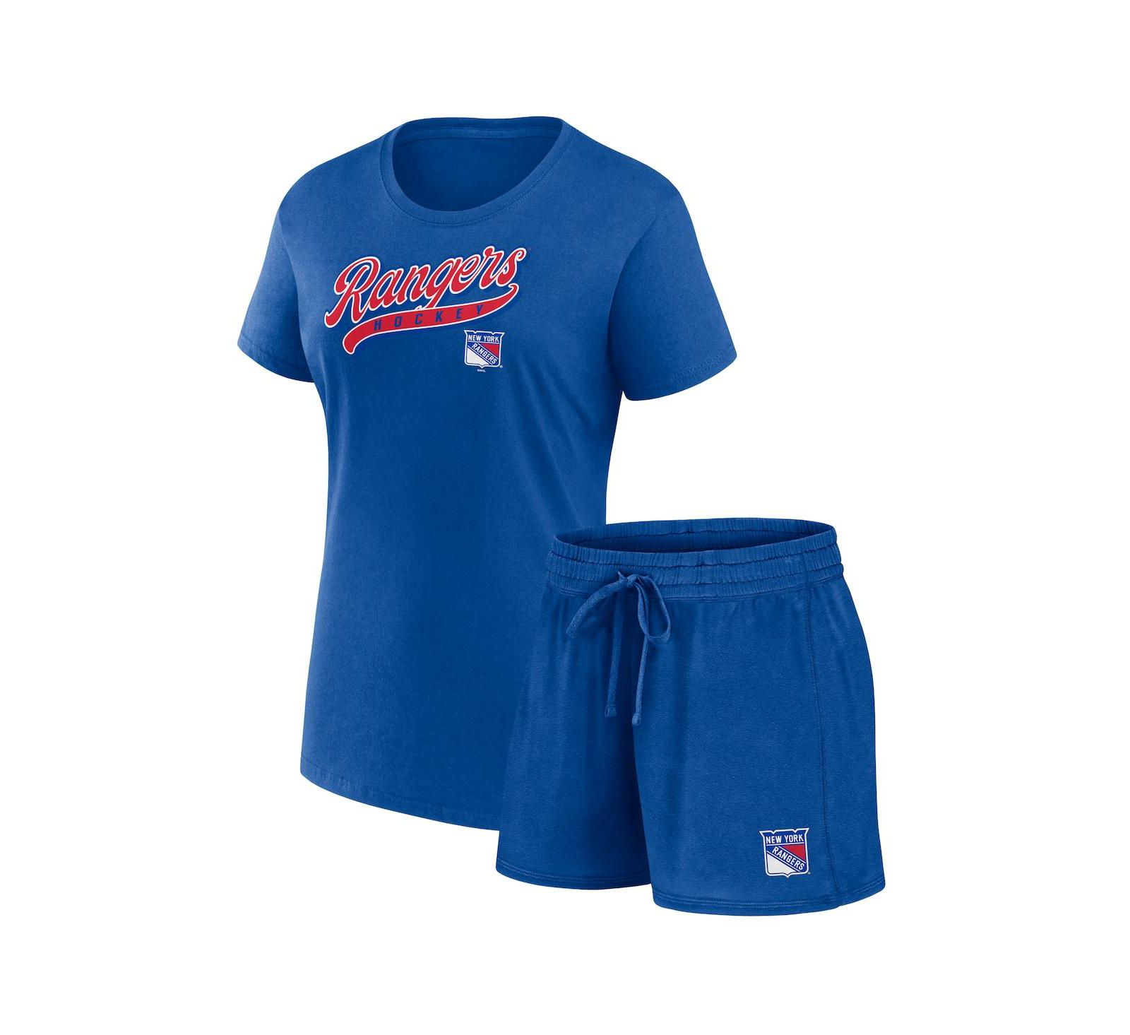 Fanatics Women's New York Rangers Start to Finish Combo Pack T-Shirt Shorts
