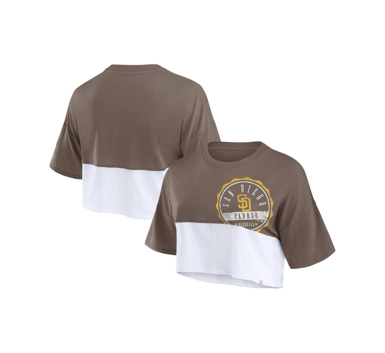 Fanatics Women's / San Diego Padres Color Split Boxy Cropped T-Shirt
