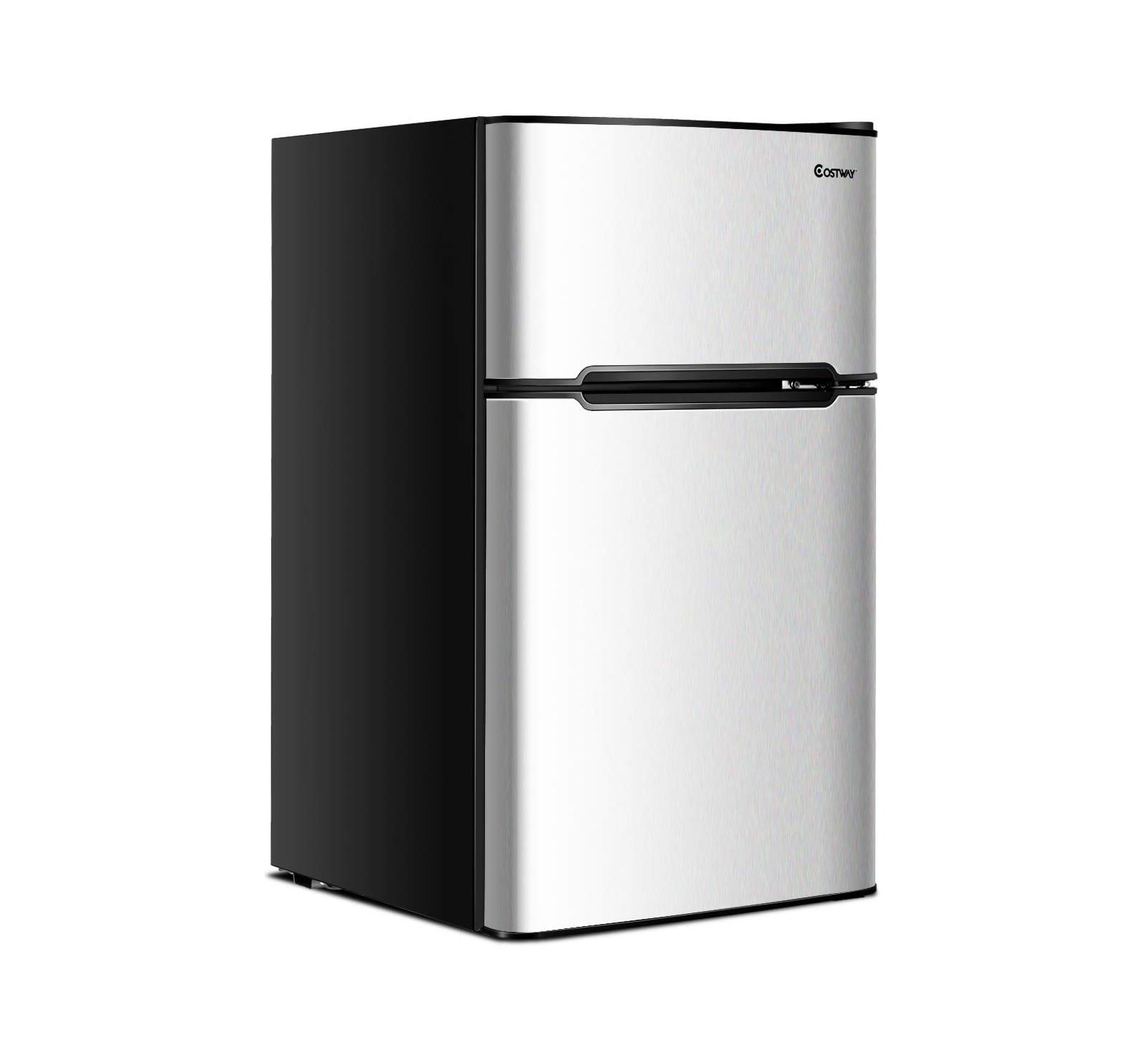 SUGIFT 3.2 cu ft Compact Stainless-Steel Refrigerator