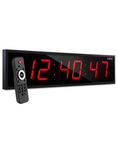 Ivation Large Digital Clock, 36" LED Wall Clock with Alarms, Timer & More