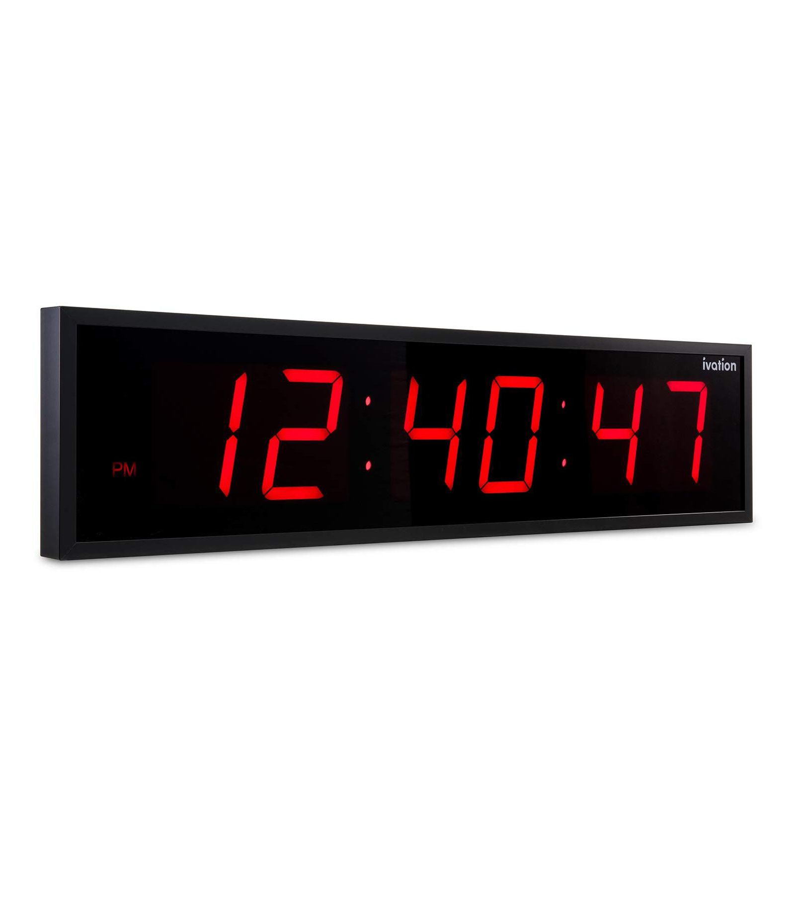 Ivation Large Digital Clock, 30" LED Wall Clock with 6-Level Brightness