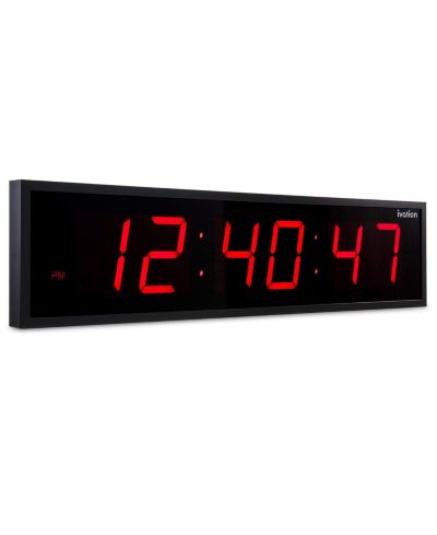 Ivation Large Digital Clock, 24" LED Wall Clock with 6-Level Brightness