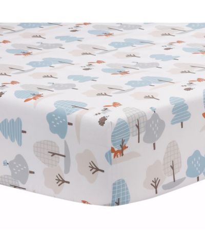 Матерчатая простыня для детской кроватки Bedtime Originals Sleepytime Bear Woodland