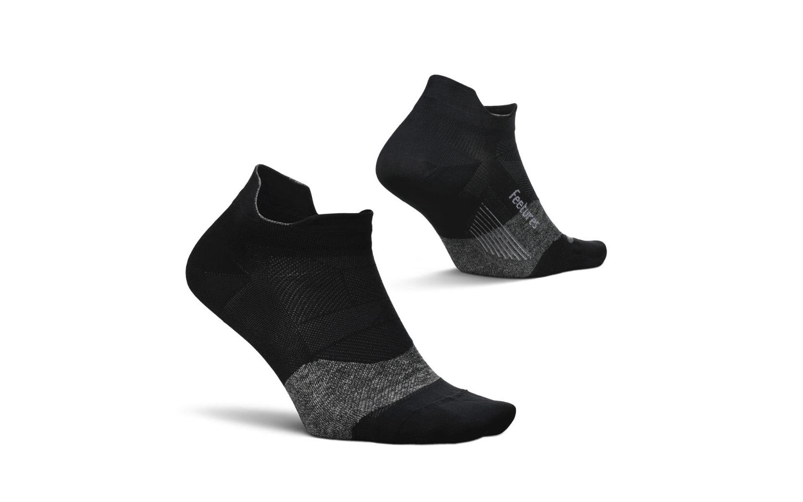 Feetures Men's Elite Ultra Light No Show Tab Ankle Socks - Sport Sock with Targeted Compression