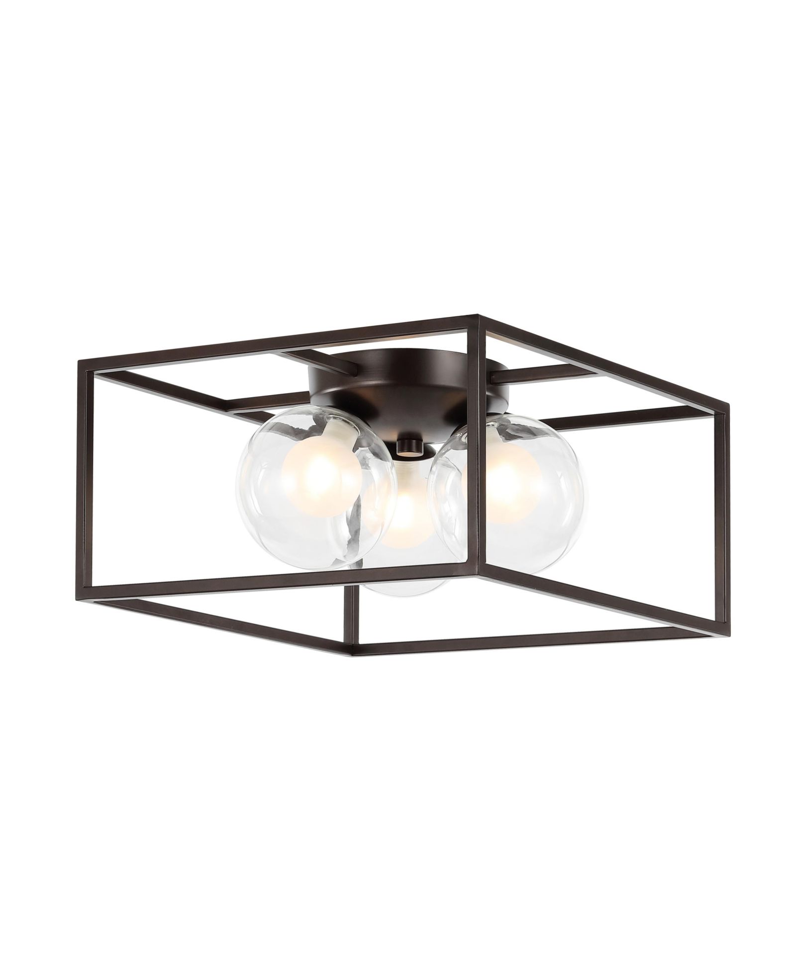 Современный потолочный LED светильник Jonathan Y Kyle 14" 3-Light Metal/Iron Open-Caged