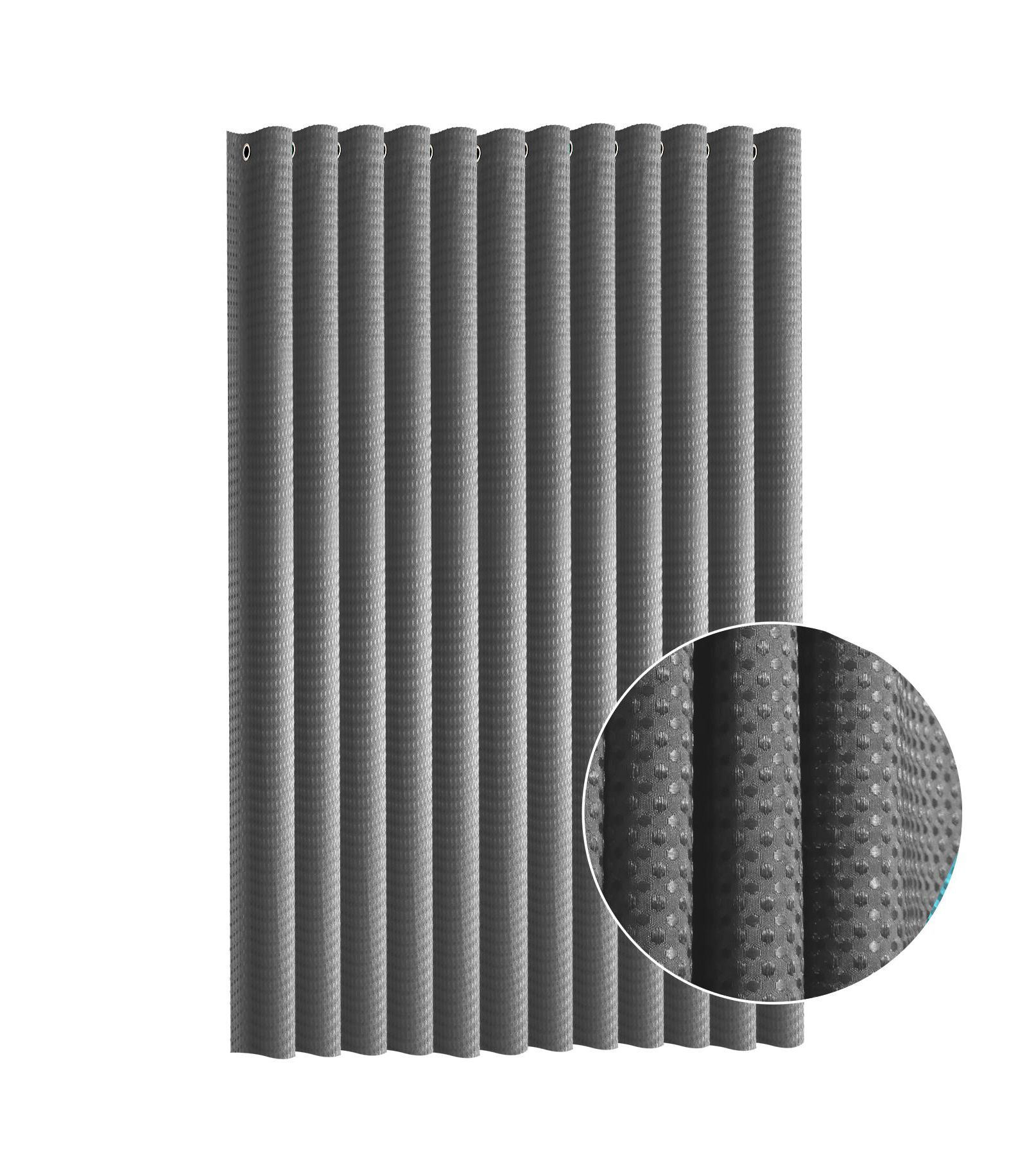 Clara Clark Heavy Duty Fabric Water-resistant Waffle Design Shower Curtains - 72"x72"