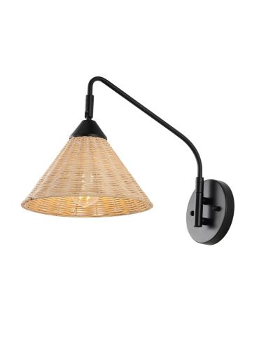 Jonathan Y Kiawah настенное LED бра, винтажный стиль, ротанг и металл