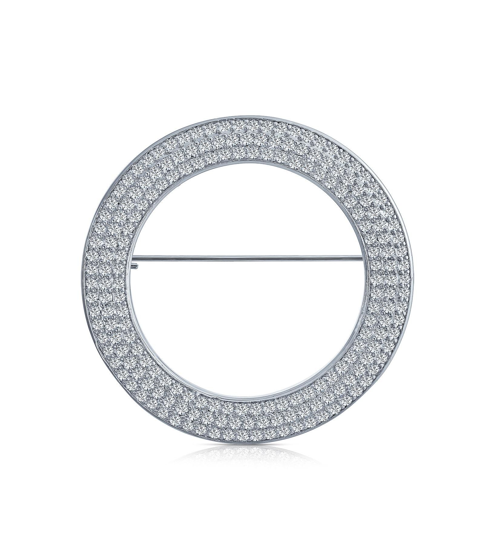 Брошь Bling Jewelry в виде ожерелья с циркониями