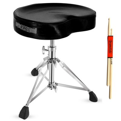 5 Core Drum Throne Padded Guitar Stool Adjustable Heavy Duty Music Chair Seat Universal for Adults & Kids with Anti Slip Rubber Feet