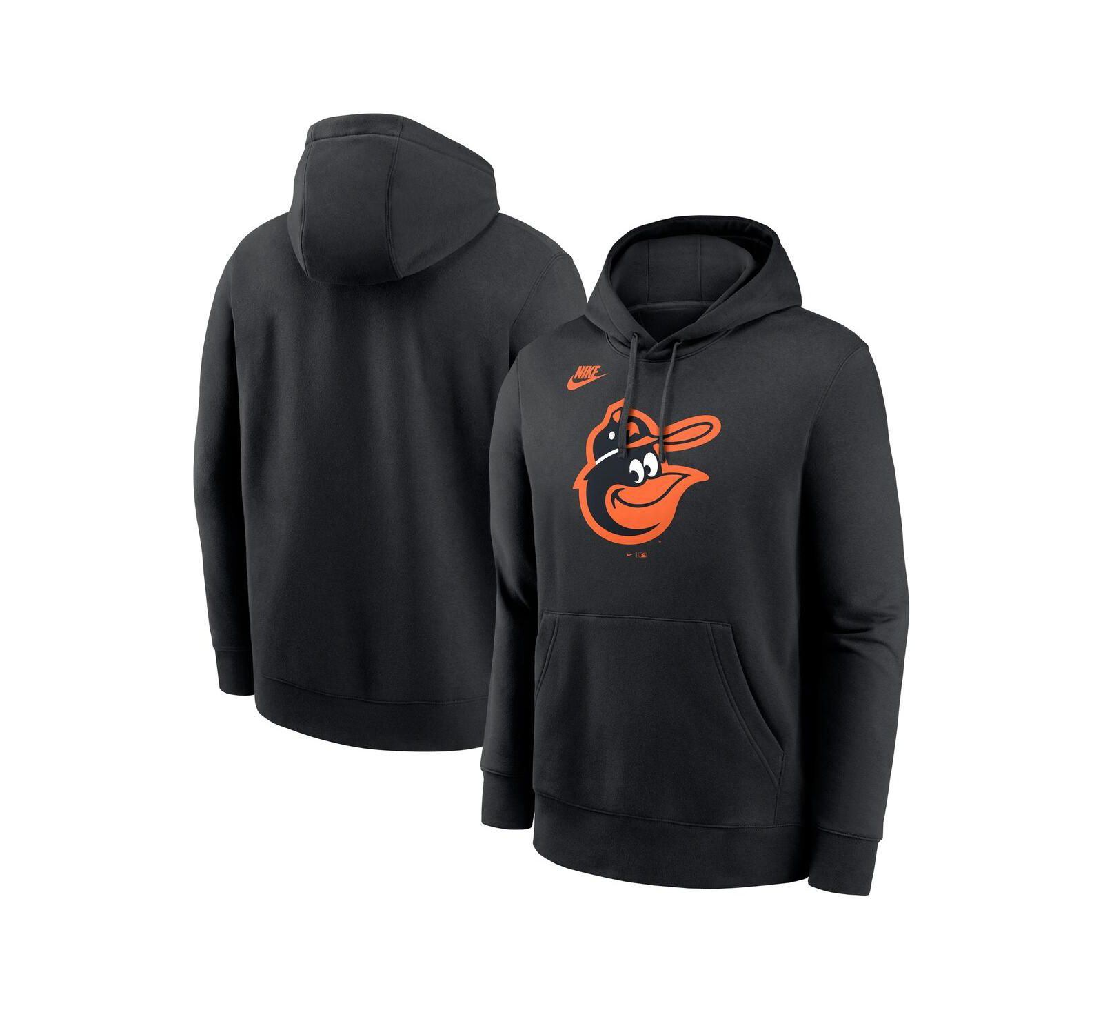 Nike Men's Black Baltimore Orioles Cooperstown Collection Logo Club Pullover Hoodie