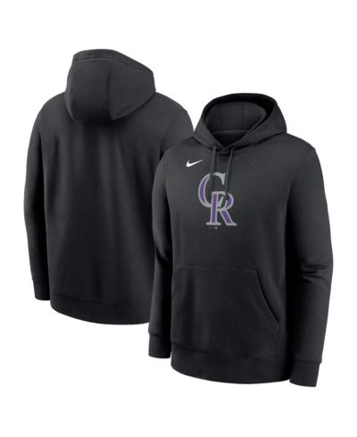 Nike Men's Black Colorado Rockies Logo Club Fleece Pullover Hoodie
