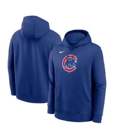 Nike Мужская толстовка-худи fleece с логотипом Chicago Cubs, синий Royal