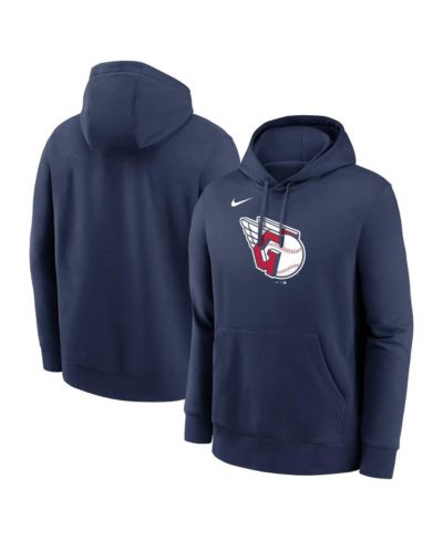 Мужское худи Nike Navy Cleveland Guardians Logo Club Fleece Pullover