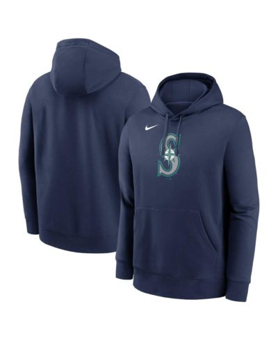 Мужская толстовка Nike Navy Seattle Mariners Logo Club Fleece Pullover Hoodie