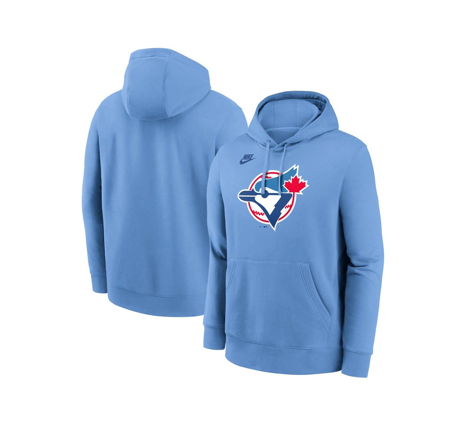 Nike Men's Powder Blue Toronto Blue Jays Cooperstown Collection Logo Club Pullover Hoodie