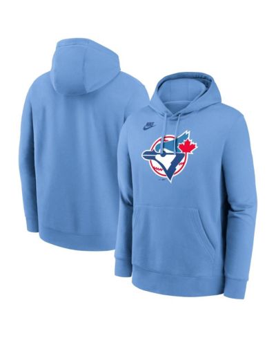 Nike Men's Powder Blue Toronto Blue Jays Cooperstown Collection Logo Club Pullover Hoodie