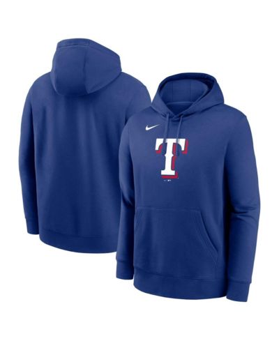 Nike Men's Royal Texas Rangers Logo Club Fleece Pullover Hoodie