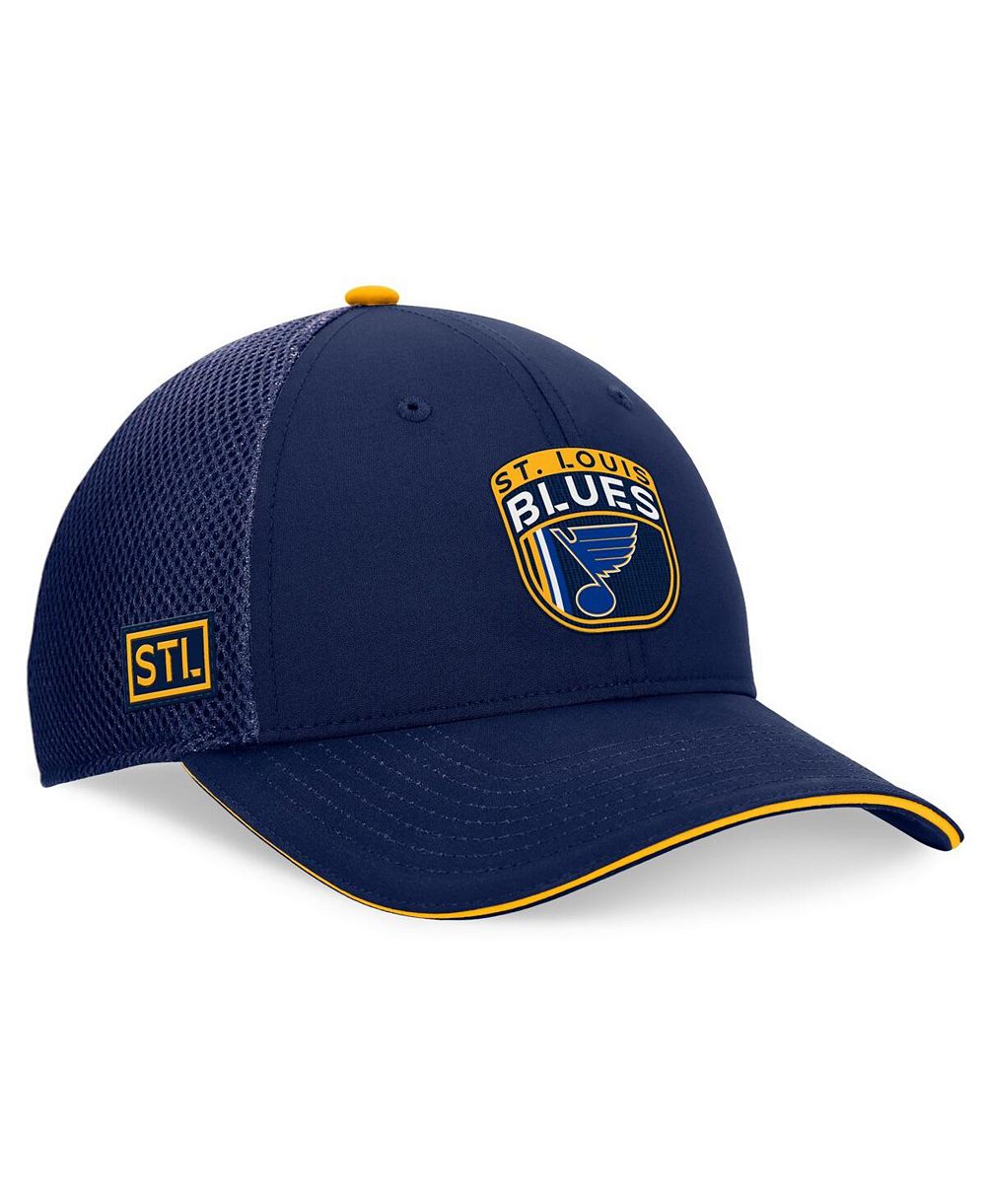 Мужская кепка Fanatics St. Louis Blues 2024 NHL Draft on Stage Trucker Adjustable Navy