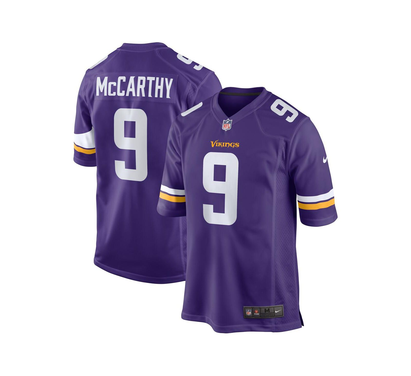 Nike Мужская игровая джерси J.J. McCarthy Minnesota Vikings 2024 NFL Draft