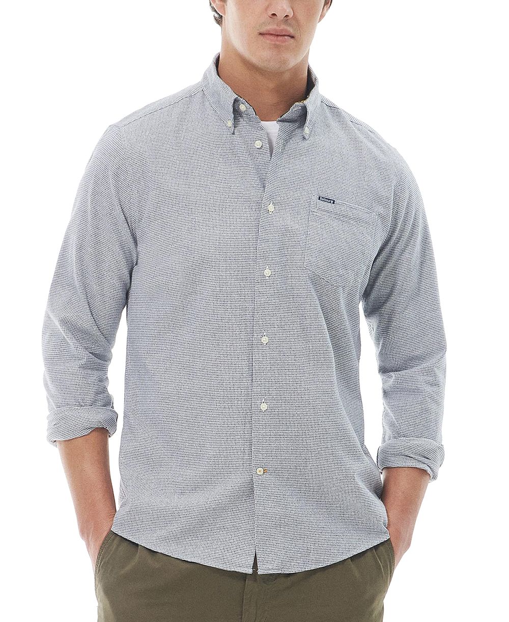 Мужская рубашка Barbour Turner Tailored-Fit Micro-Houndstooth Button-Down