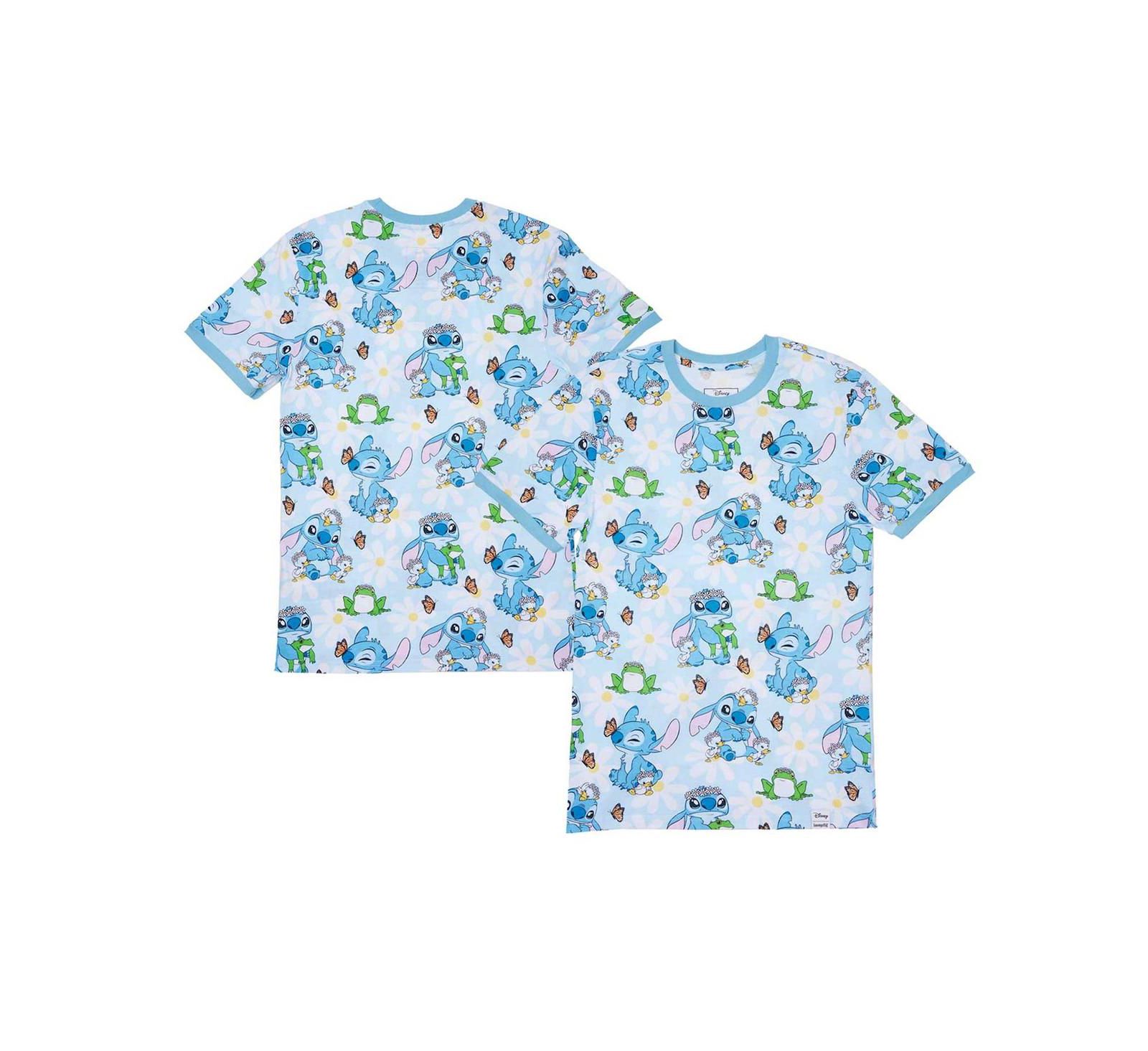 Футболка Loungefly Lilo and Stitch Springtime Daisy Print, для мужчин и женщин