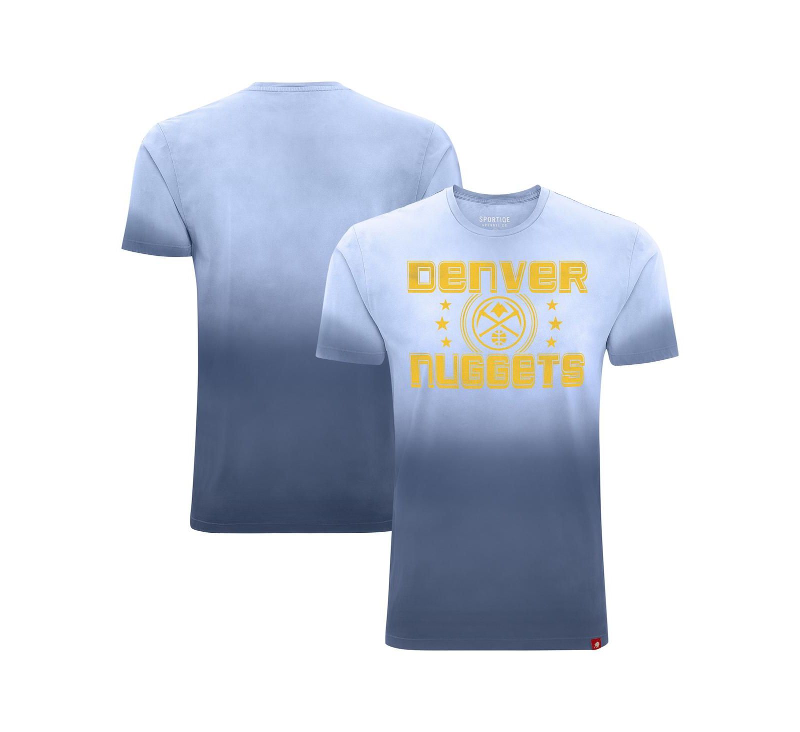 Sportiqe Men's and Women's Denver Nuggets Bingham Sun-Fade T-Shirt