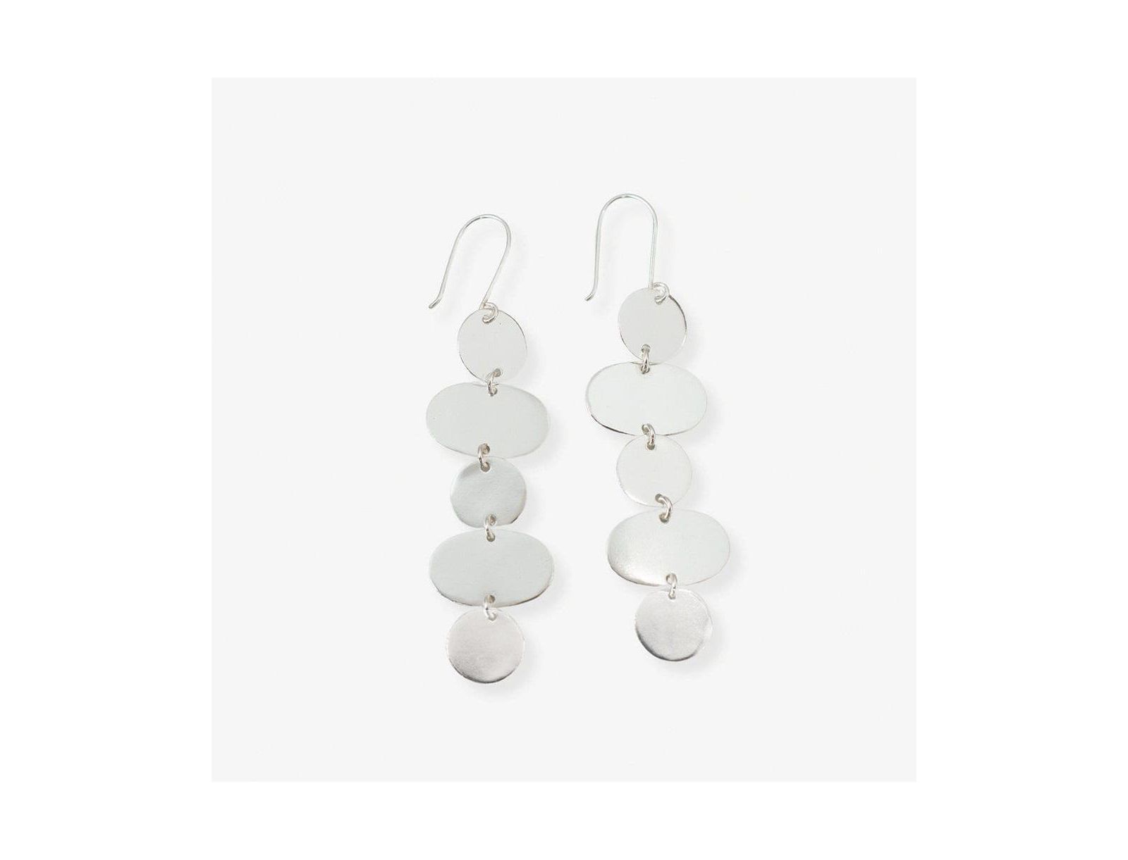 Серьги-подвески из латуни, овальные, 3.5"