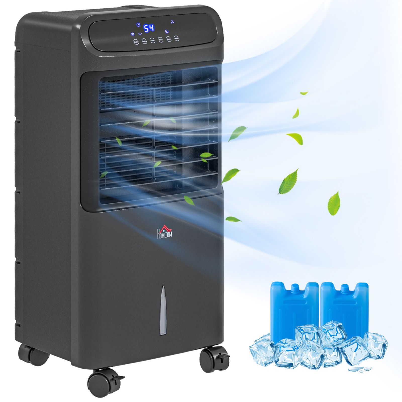 HOMCOM 3-In-1 Mobile Evaporative Air Cooler with Remote Oscillating