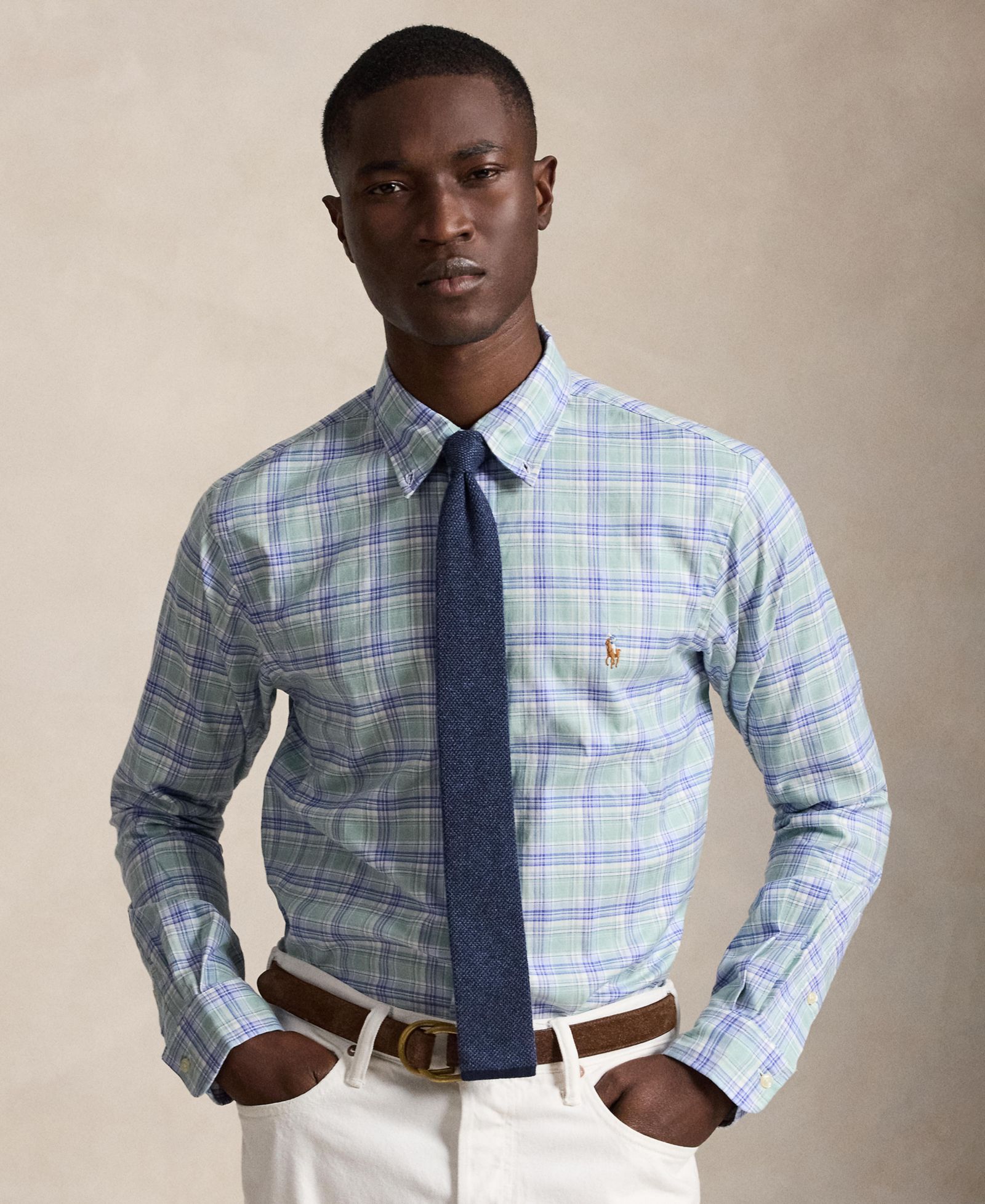 Polo Ralph Lauren Мужская рубашка Classic-Fit Performance Oxford