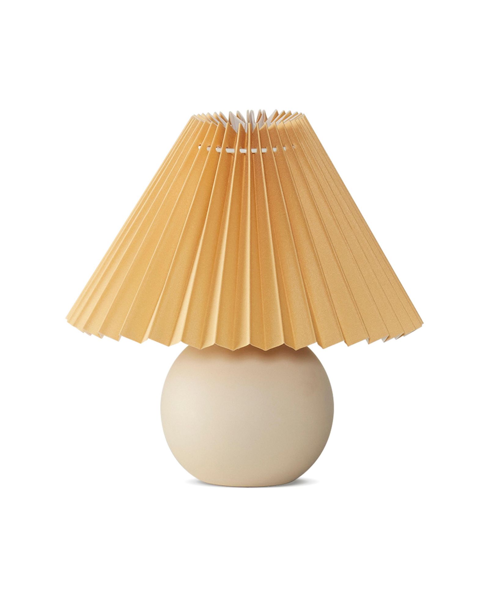 Brightech Serena Ceramic LED Table Lamp with Pleated Shade