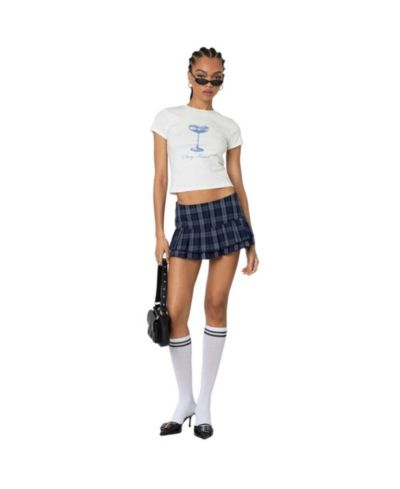 Женская плиссированная юбка Edikted Ara Plaid